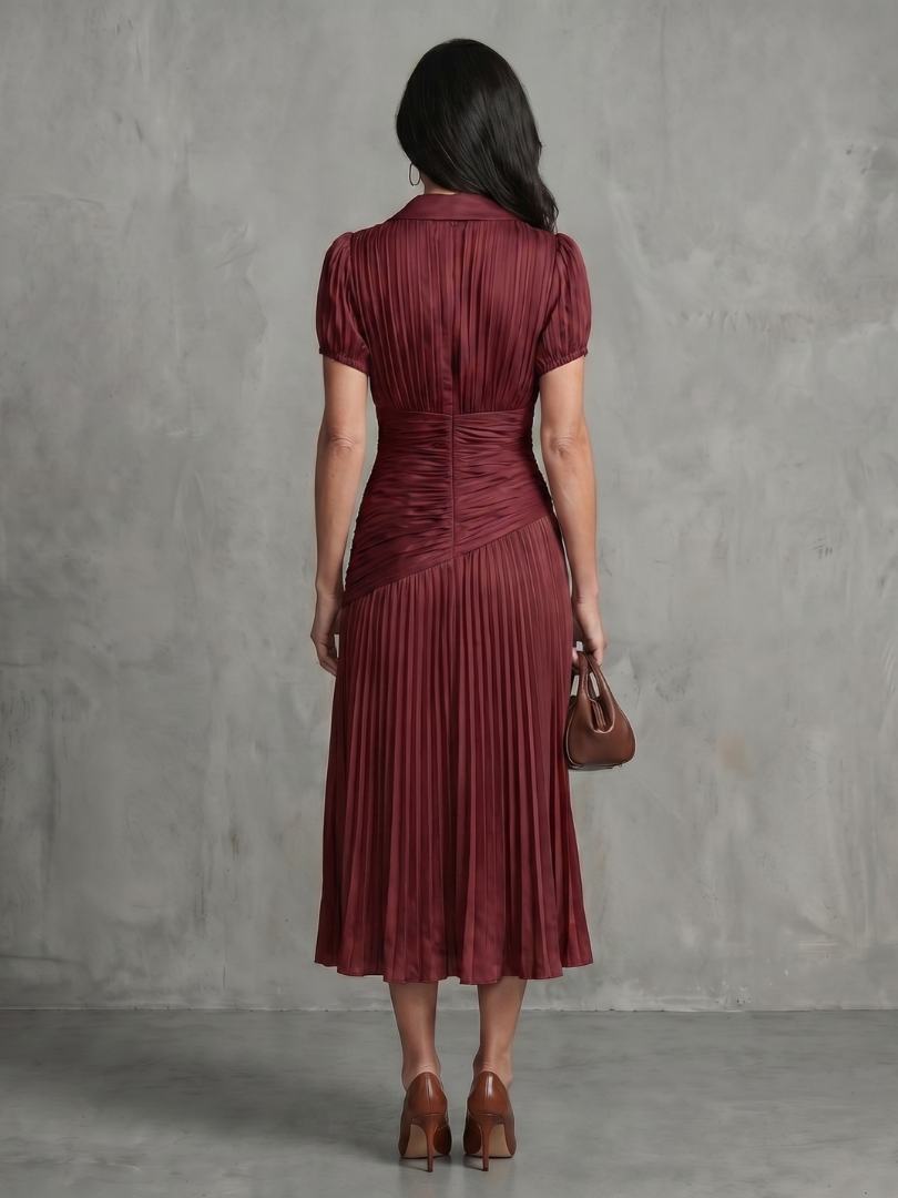 Jasmine | Pleated Midi Dress