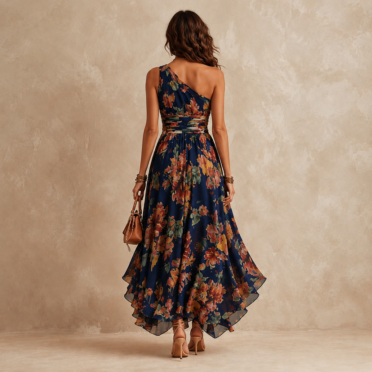Marlee | One-Shoulder Floral Maxi