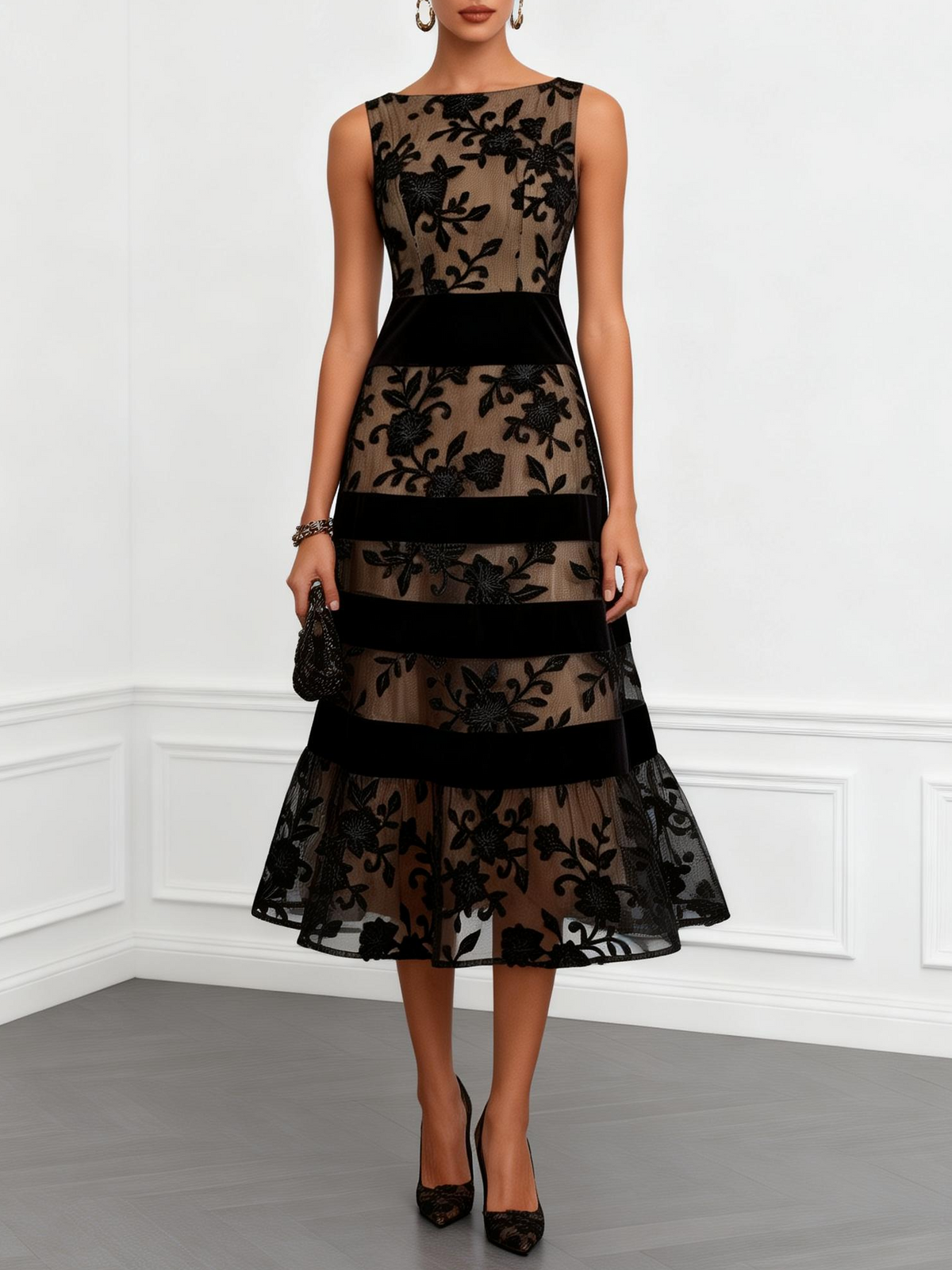 Scarlett | Sleeveless Midi Dress