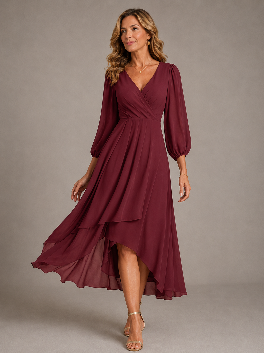 Mia | V-neck Long Dress