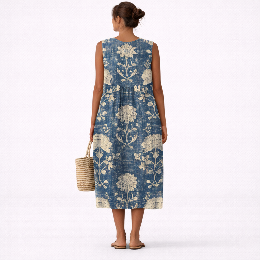 Isla | Classic Floral Midi Dress