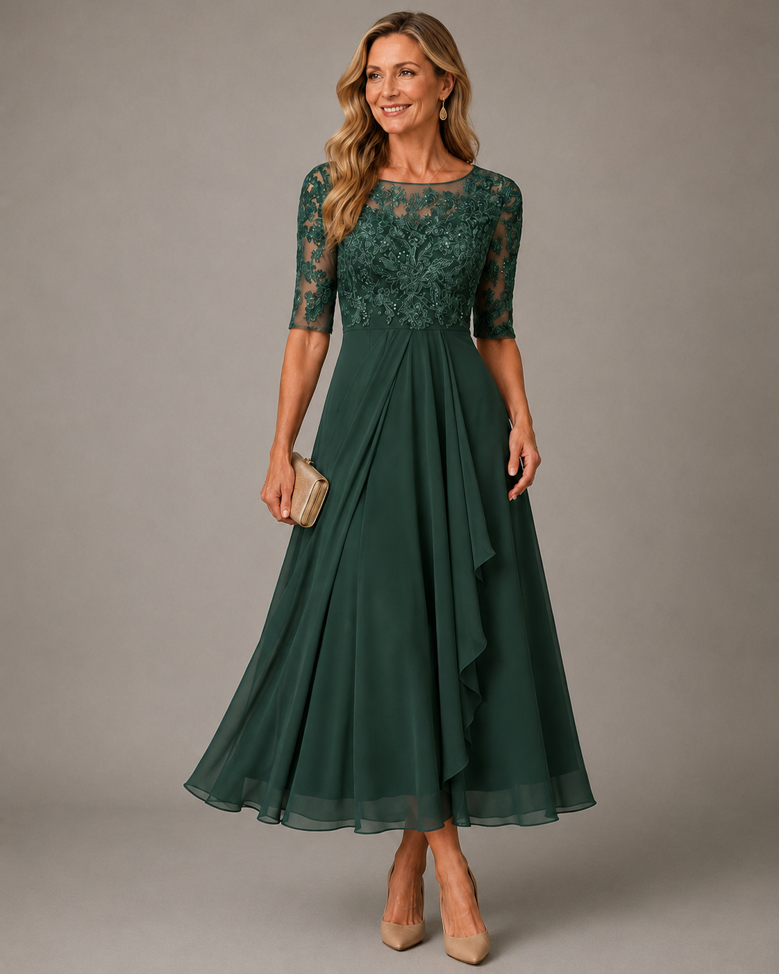 Romina | Lace Midi Dress