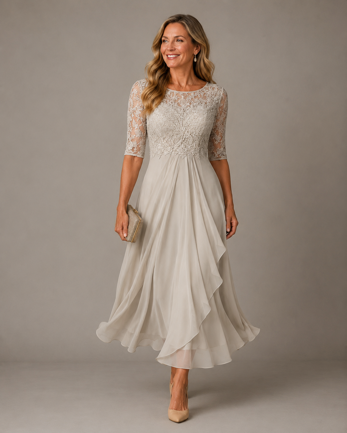 Romina | Lace Midi Dress