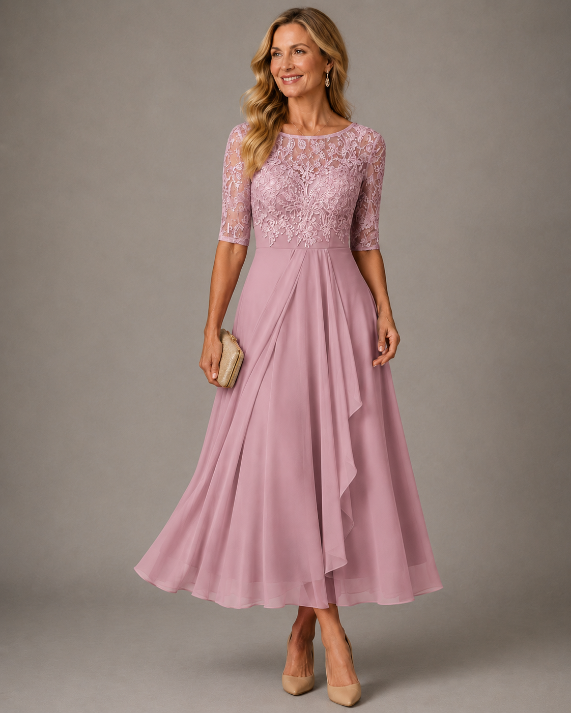 Romina | Lace Midi Dress