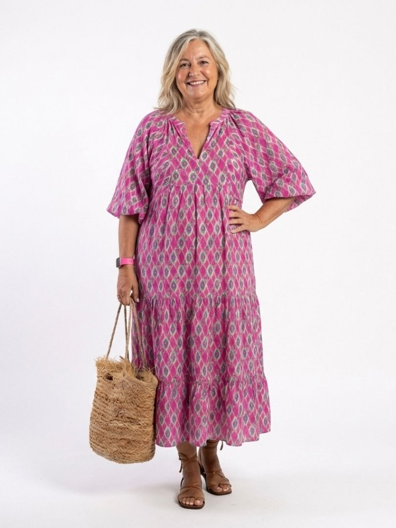 Apolline | V Neck Midi Dress