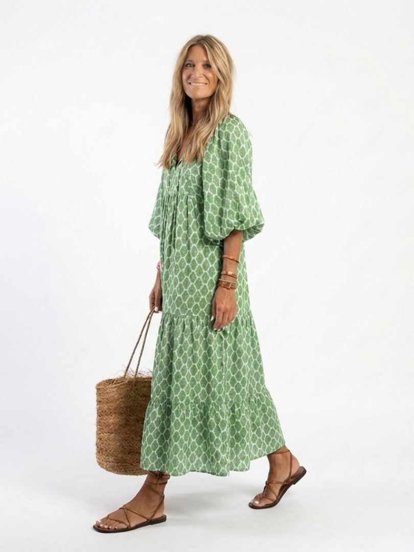 Apolline | V Neck Midi Dress