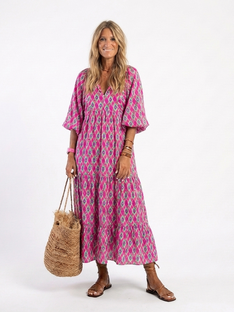 Apolline | V Neck Midi Dress