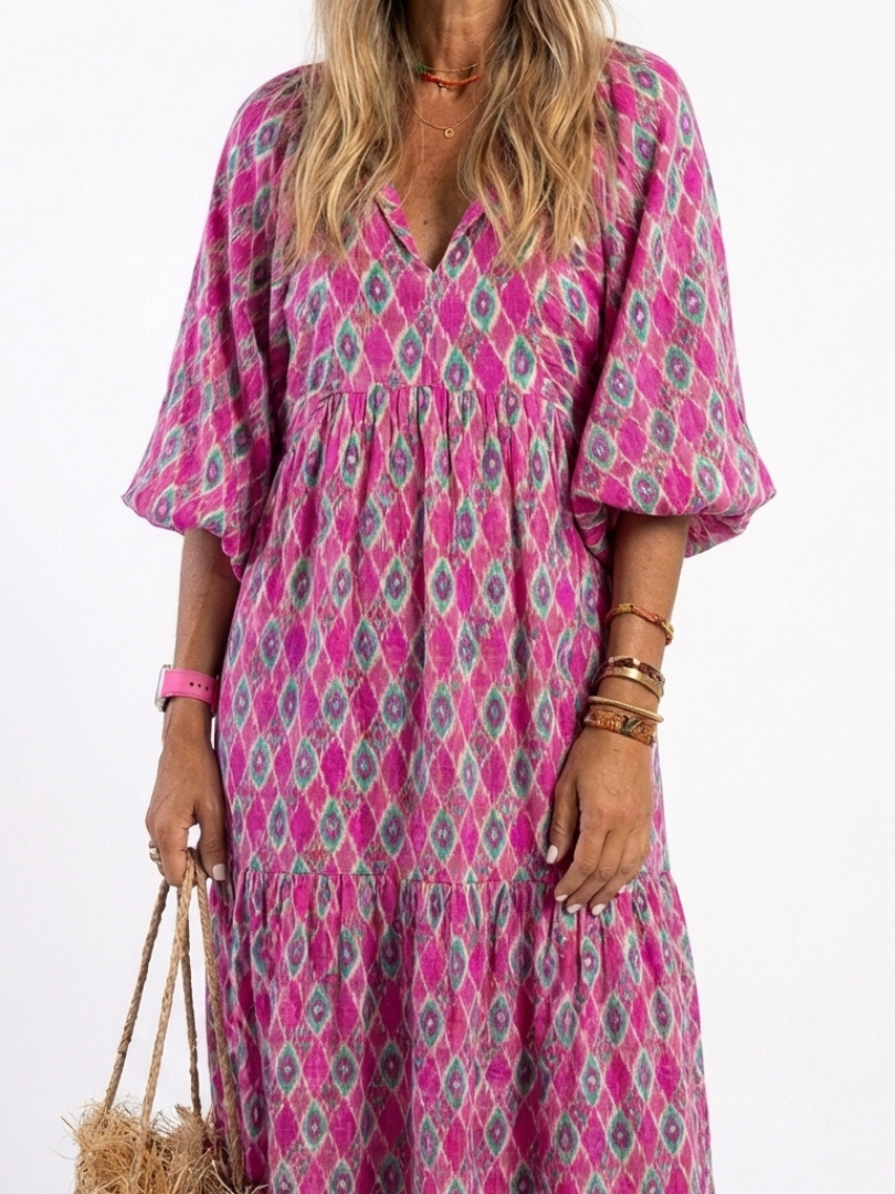 Apolline | V Neck Midi Dress