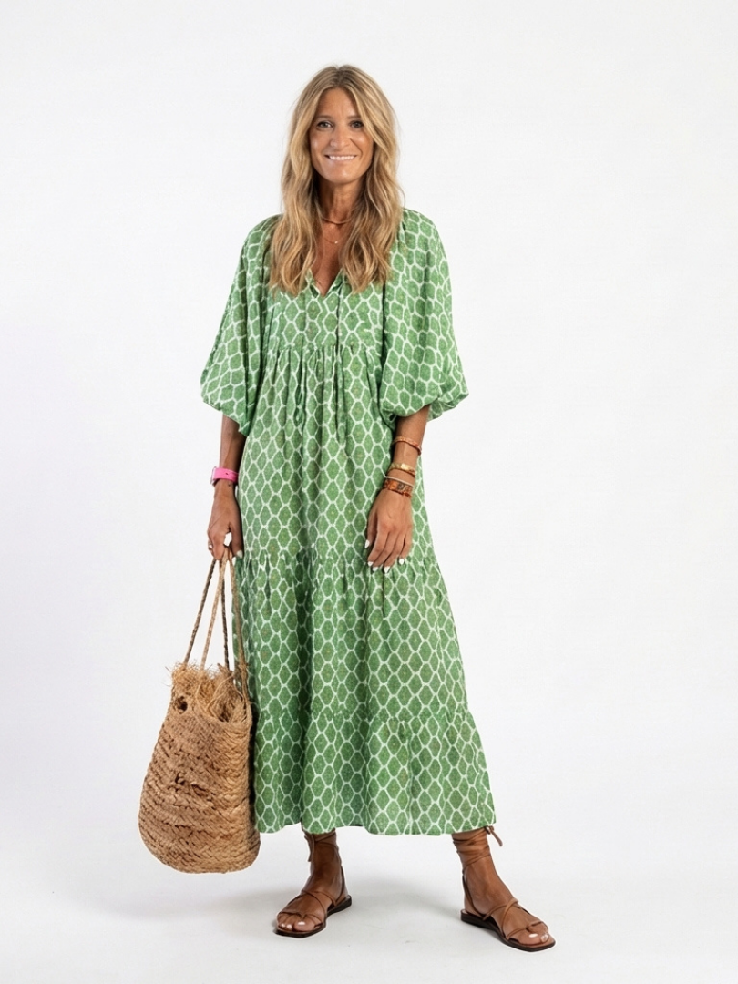 Apolline | V Neck Midi Dress
