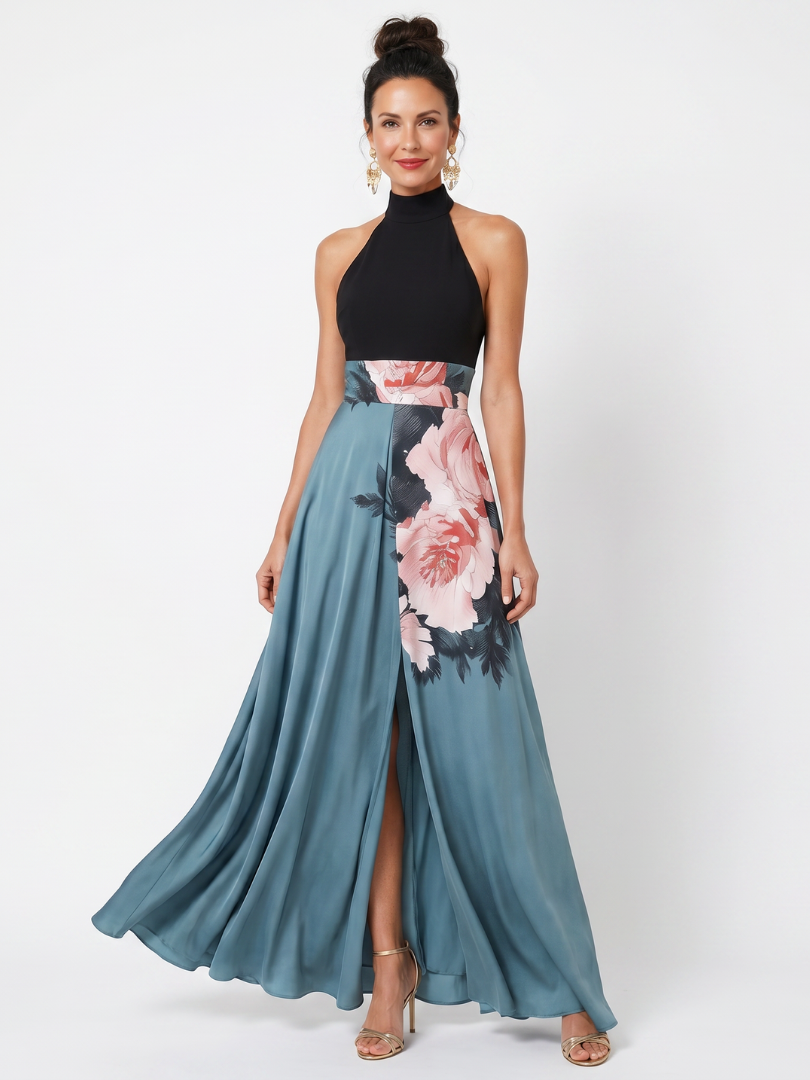 Liana | Halter Bodice Maxi Dress