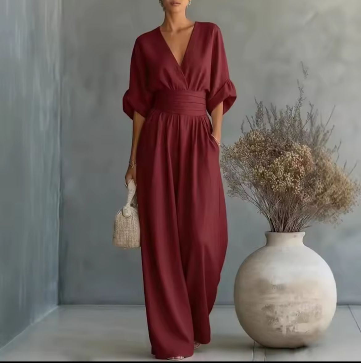 Chelsea | Elegant V-neck Jumpsuit