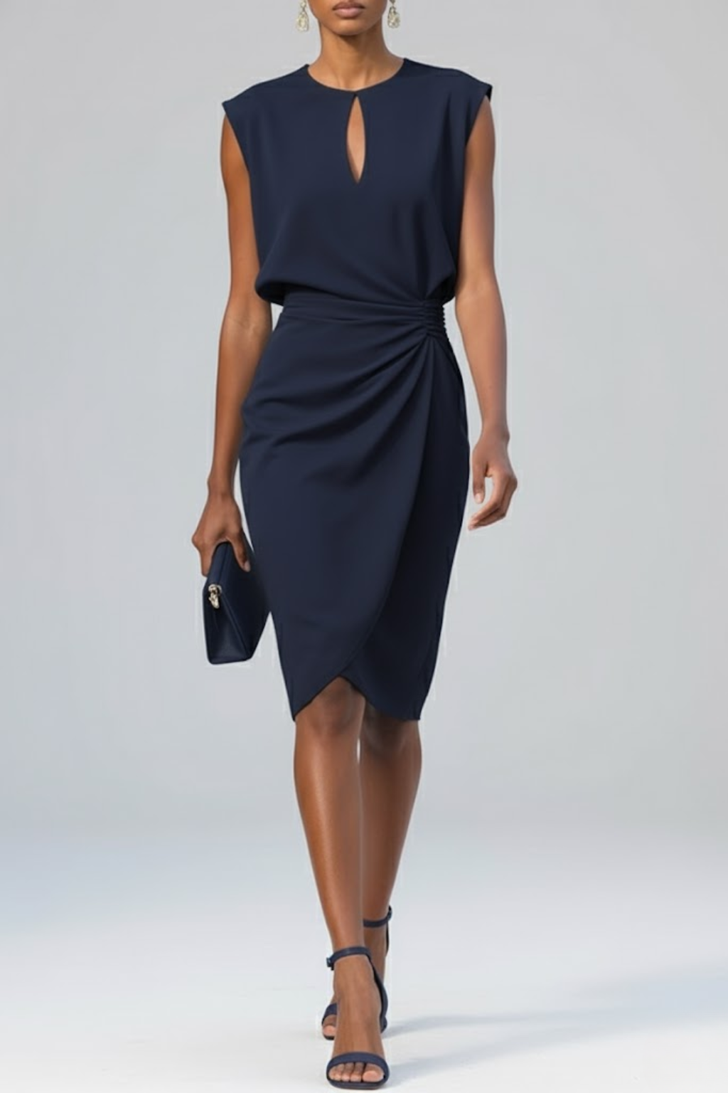Eloise | Draped Midi Dress