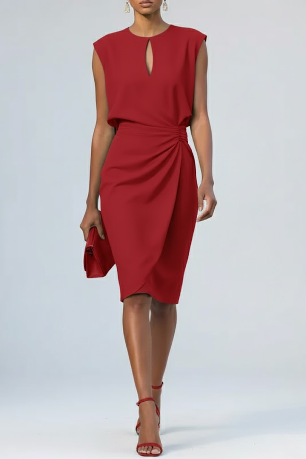 Eloise | Draped Midi Dress