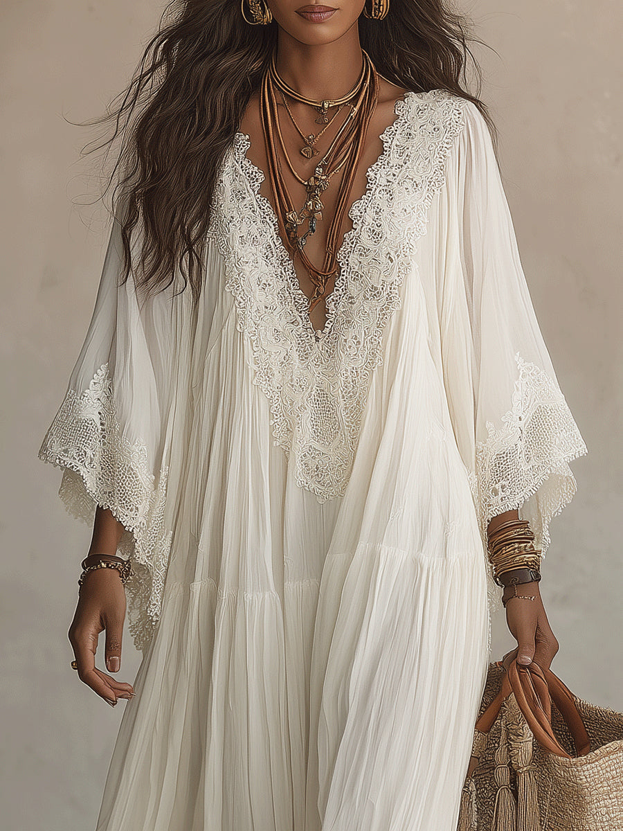 Emilia | V-neck Maxi Dress