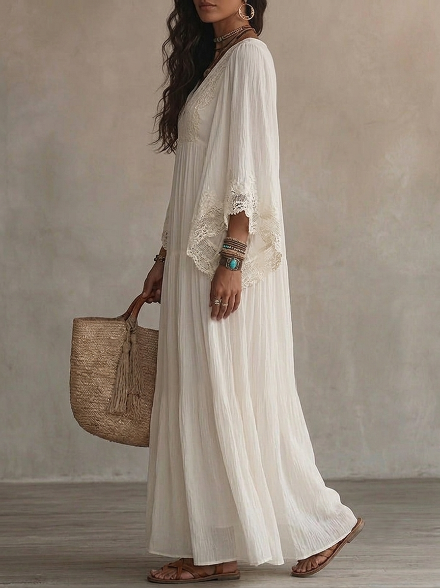 Emilia | V-neck Maxi Dress
