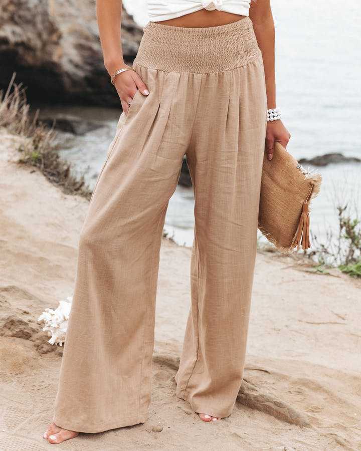 Susan | Flowing Wide Leg Beach Pants