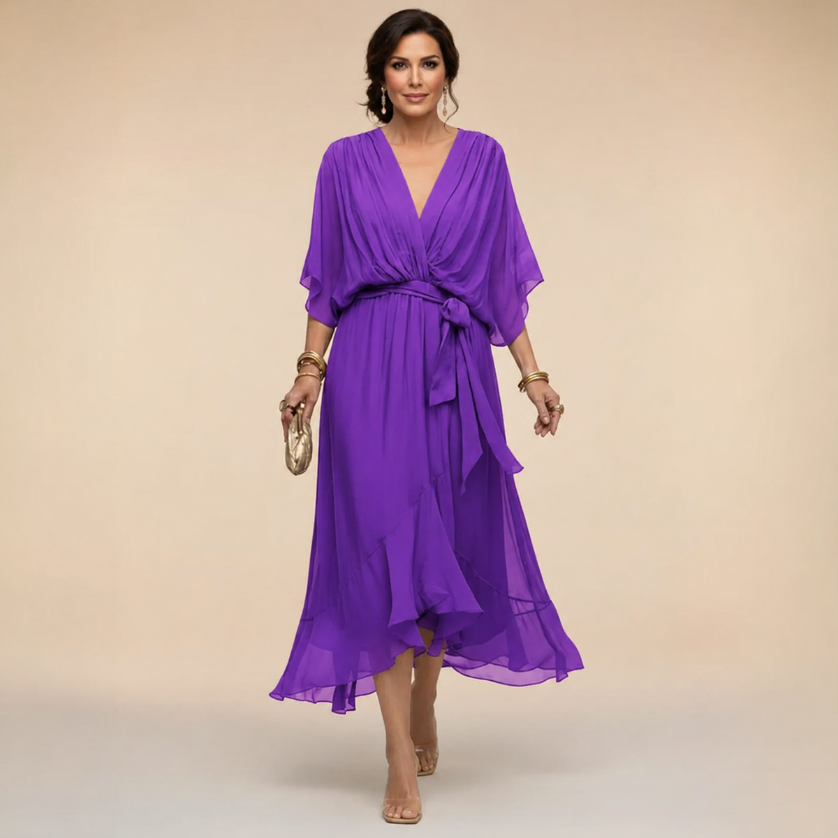 Monica | Flowy V-neck dress