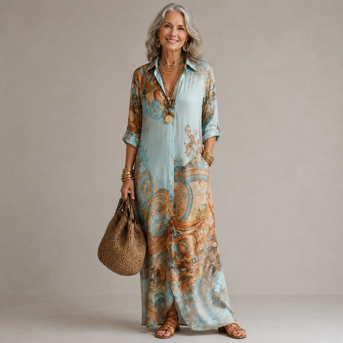 Evalexy | Printed Maxi Dress