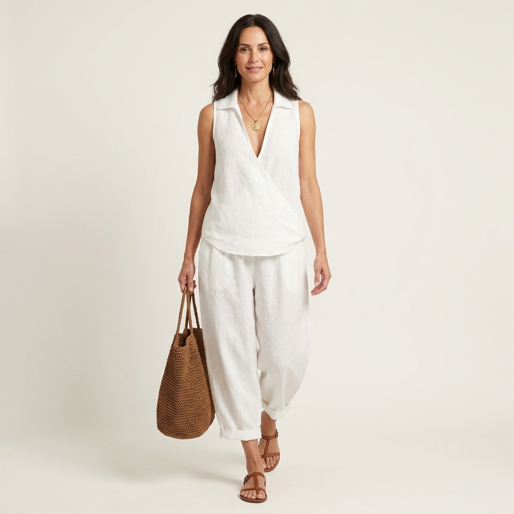 Tanya | Wrap-Top & Wide-Leg Set