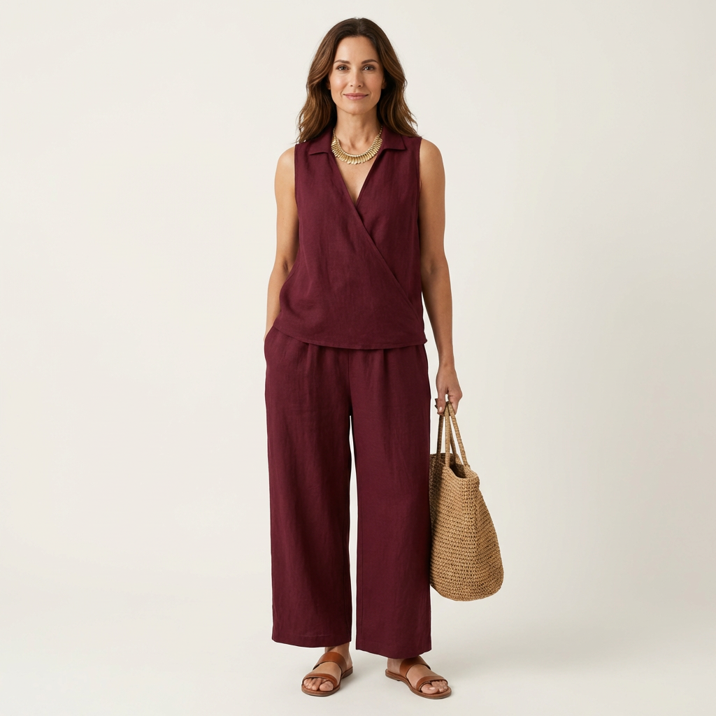 Tanya | Wrap-Top & Wide-Leg Set