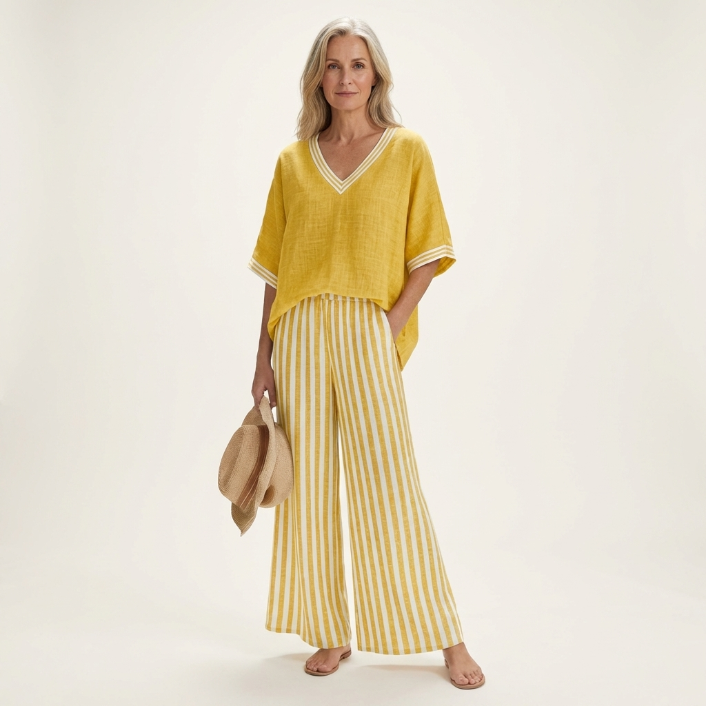 Juliana | V-Neck Wide-Leg Set