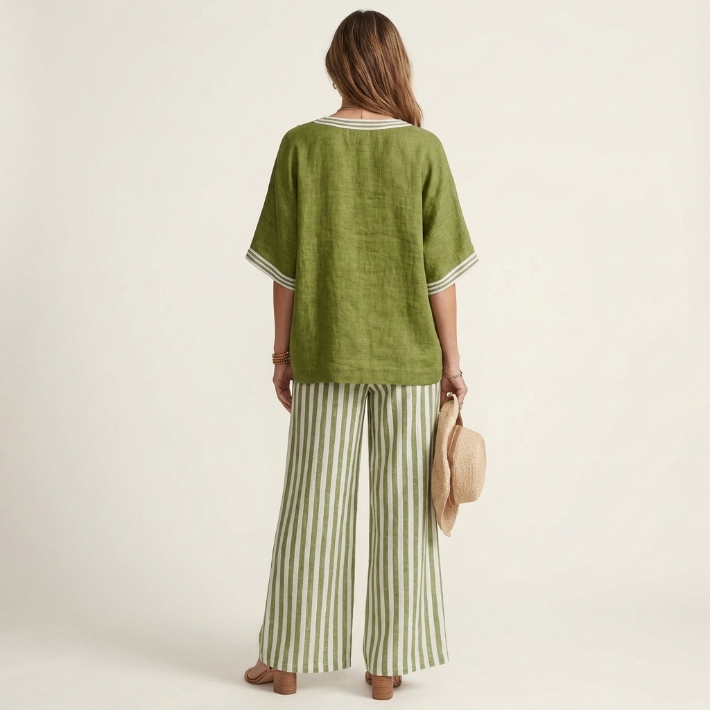 Juliana | V-Neck Wide-Leg Set