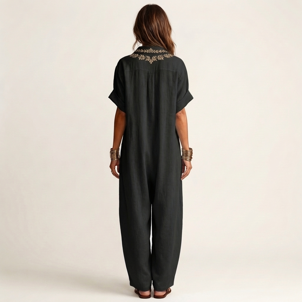Amarina | V-Neck Collar Maxi Dress