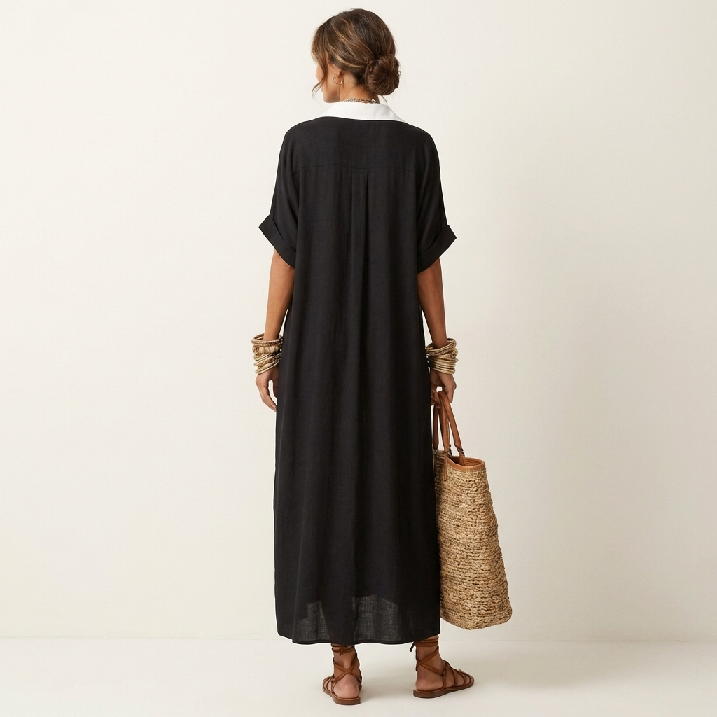 Kamila | Short-Sleeve Maxi Dress