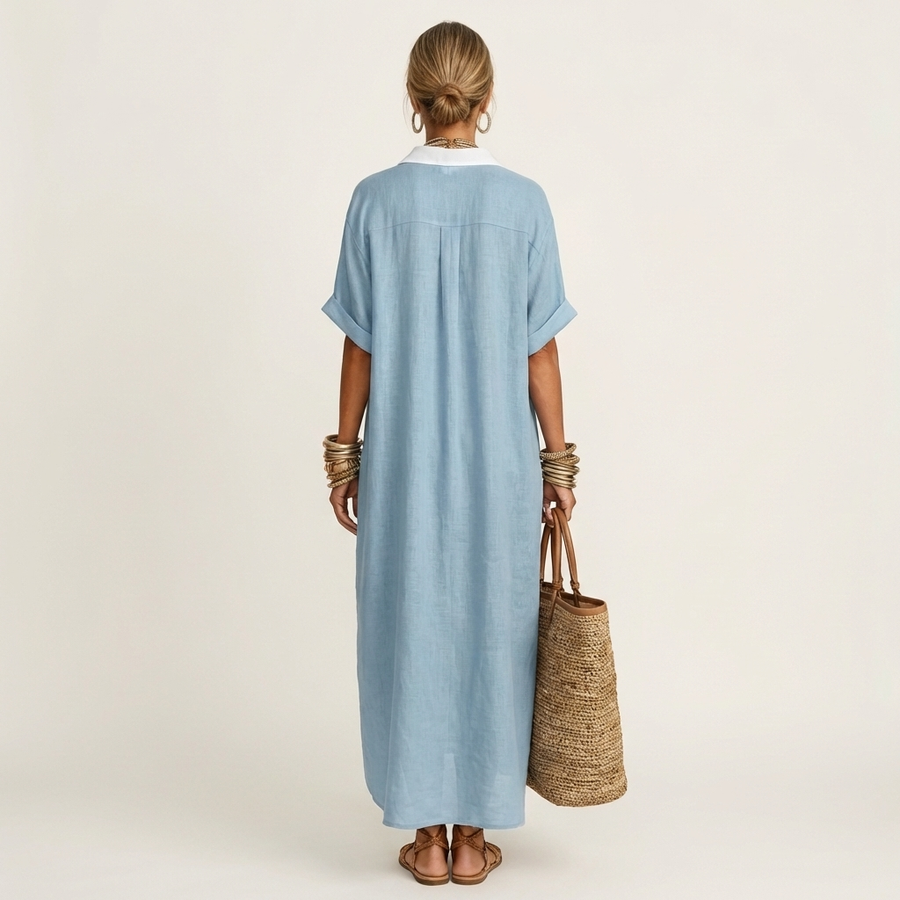 Kamila | Short-Sleeve Maxi Dress