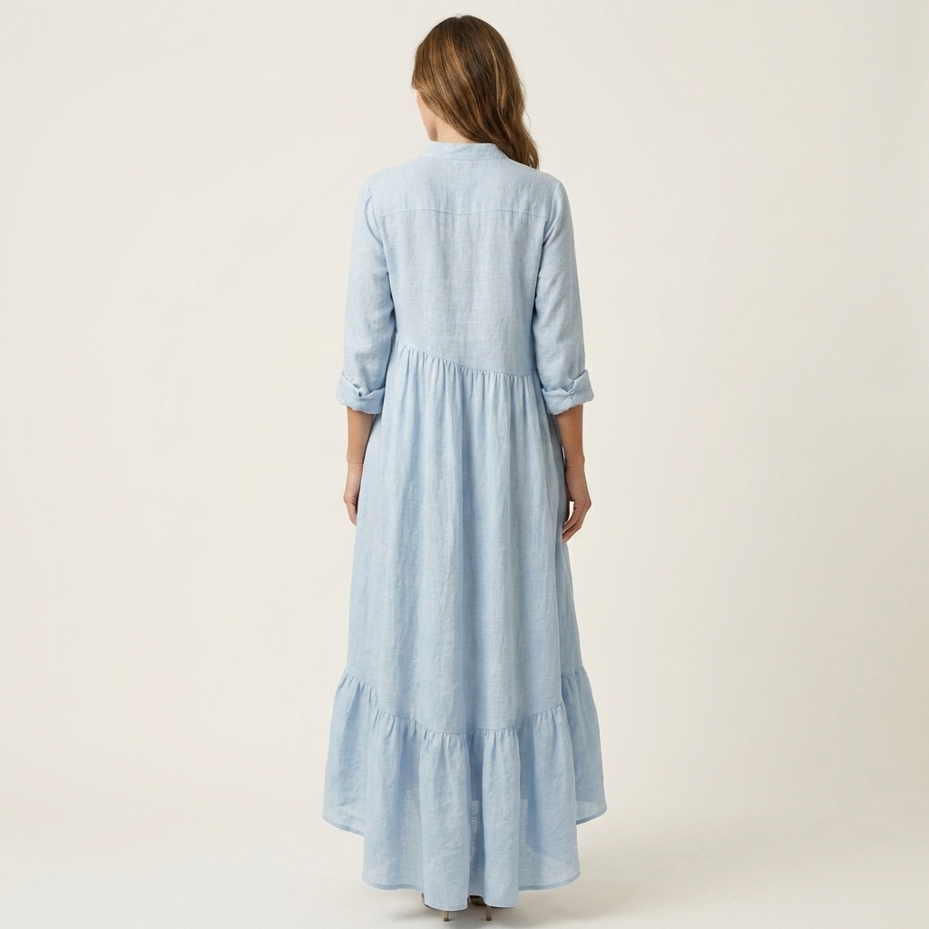 Jilana | Stand-Collar Maxi Dress