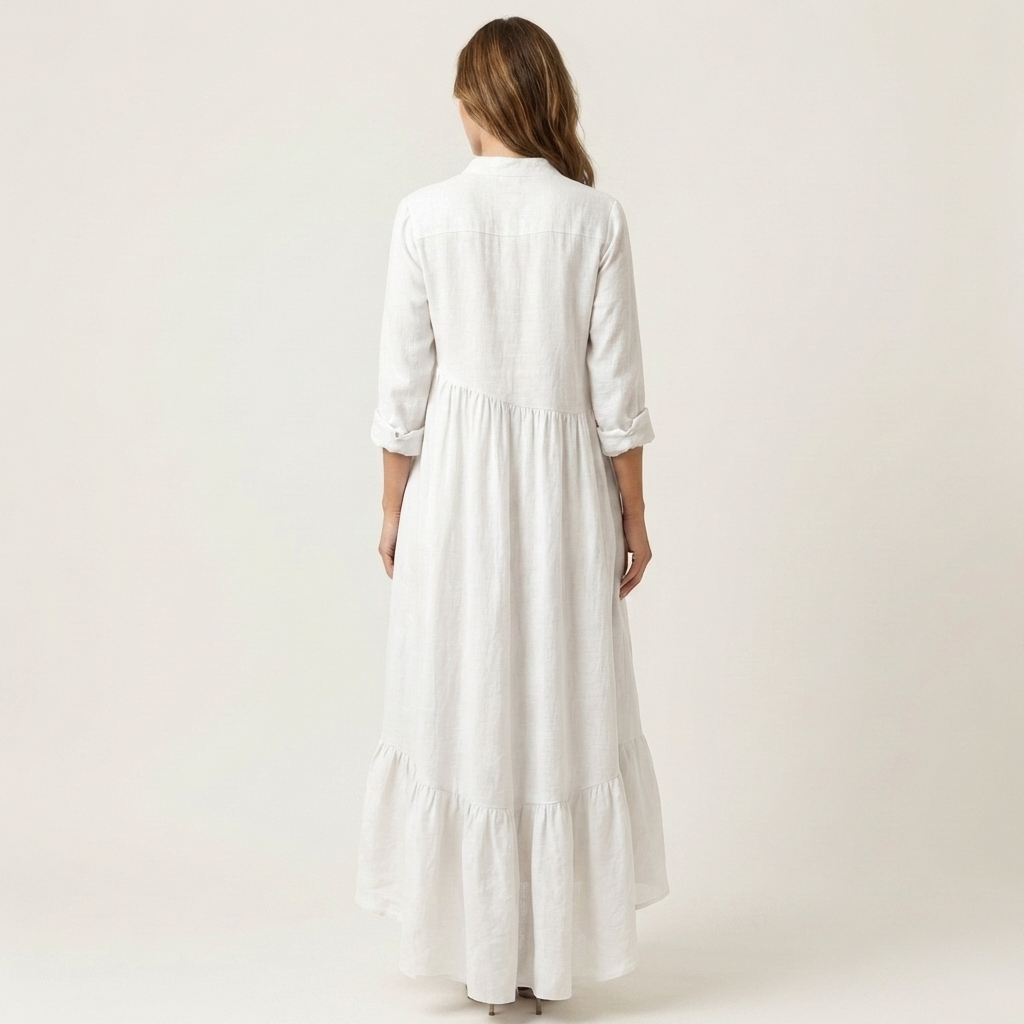 Jilana | Stand-Collar Maxi Dress