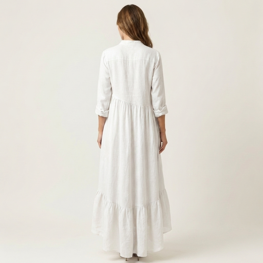 Jilana | Stand-Collar Maxi Dress