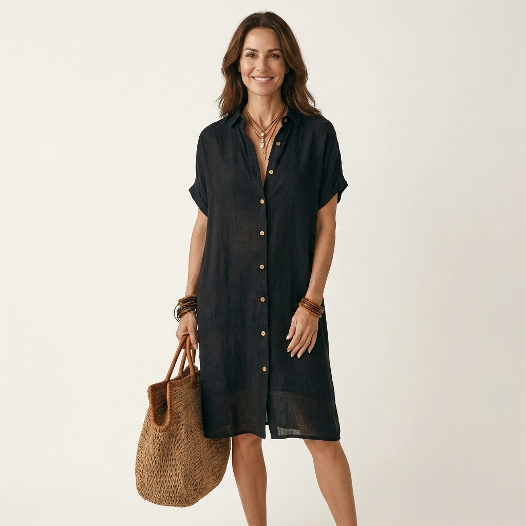 Nadeline | Midi Shirt Dress