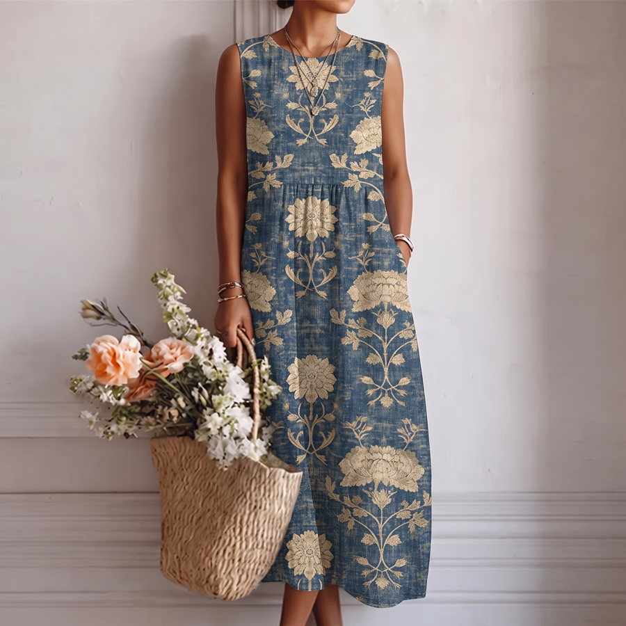Isla | Classic Floral Midi Dress