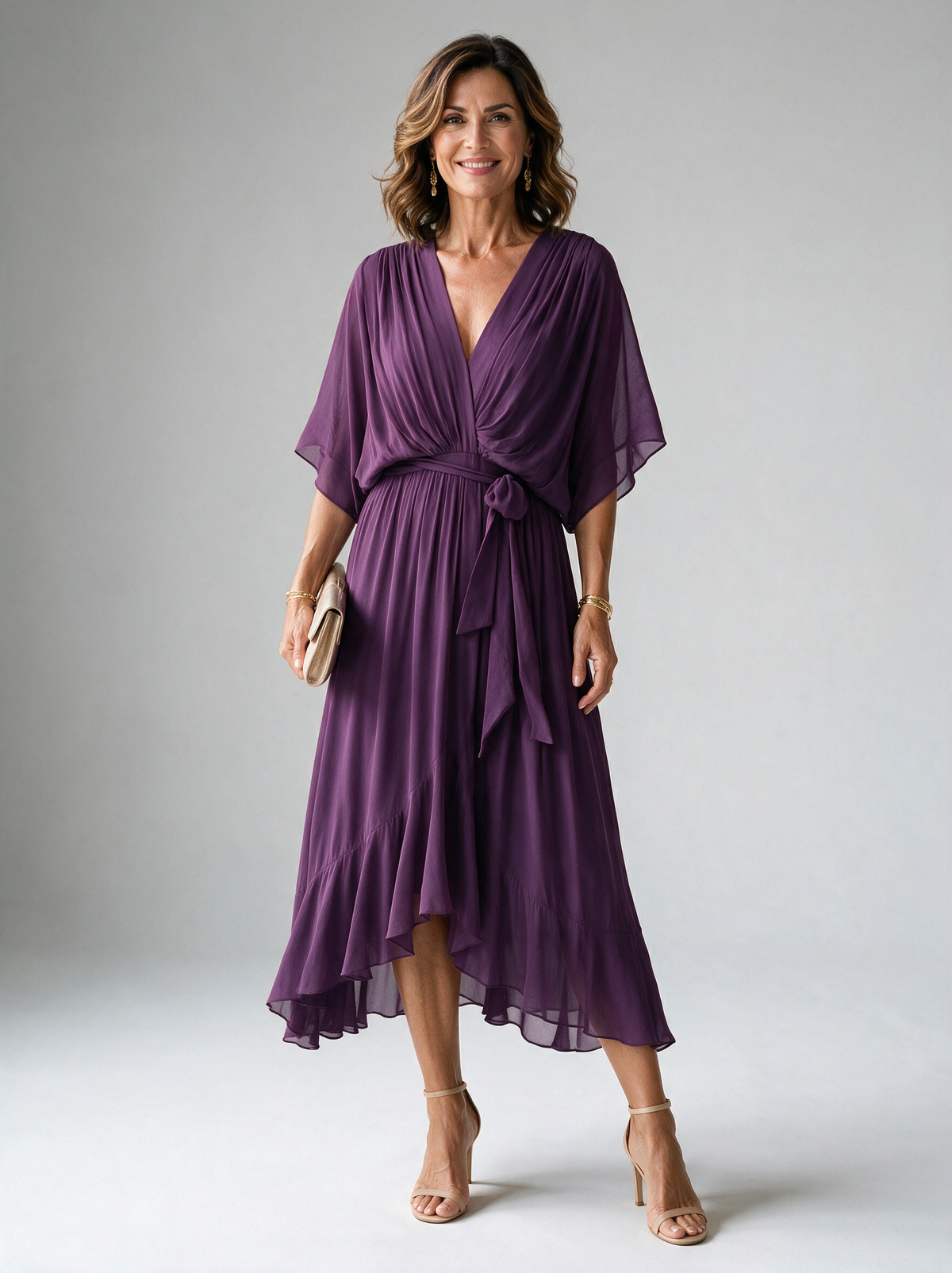 Monica | Elegant V-Neck Dress