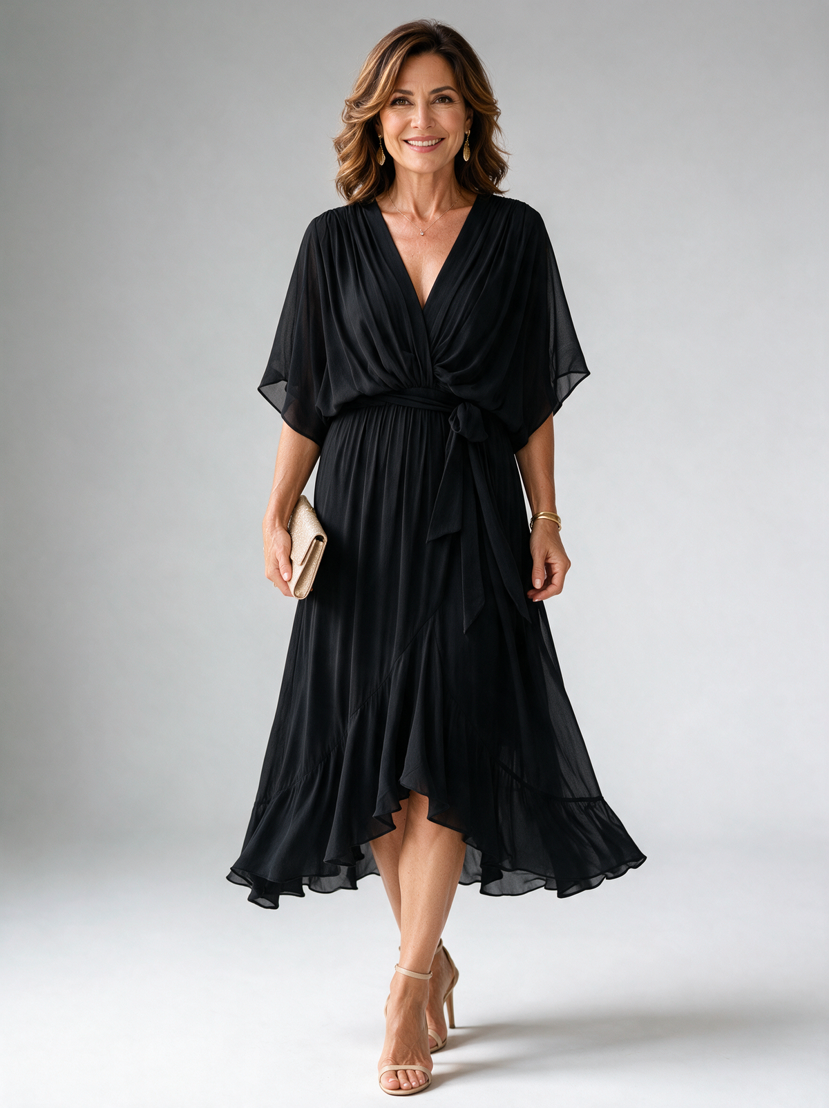 Monica | Elegant V-Neck Dress