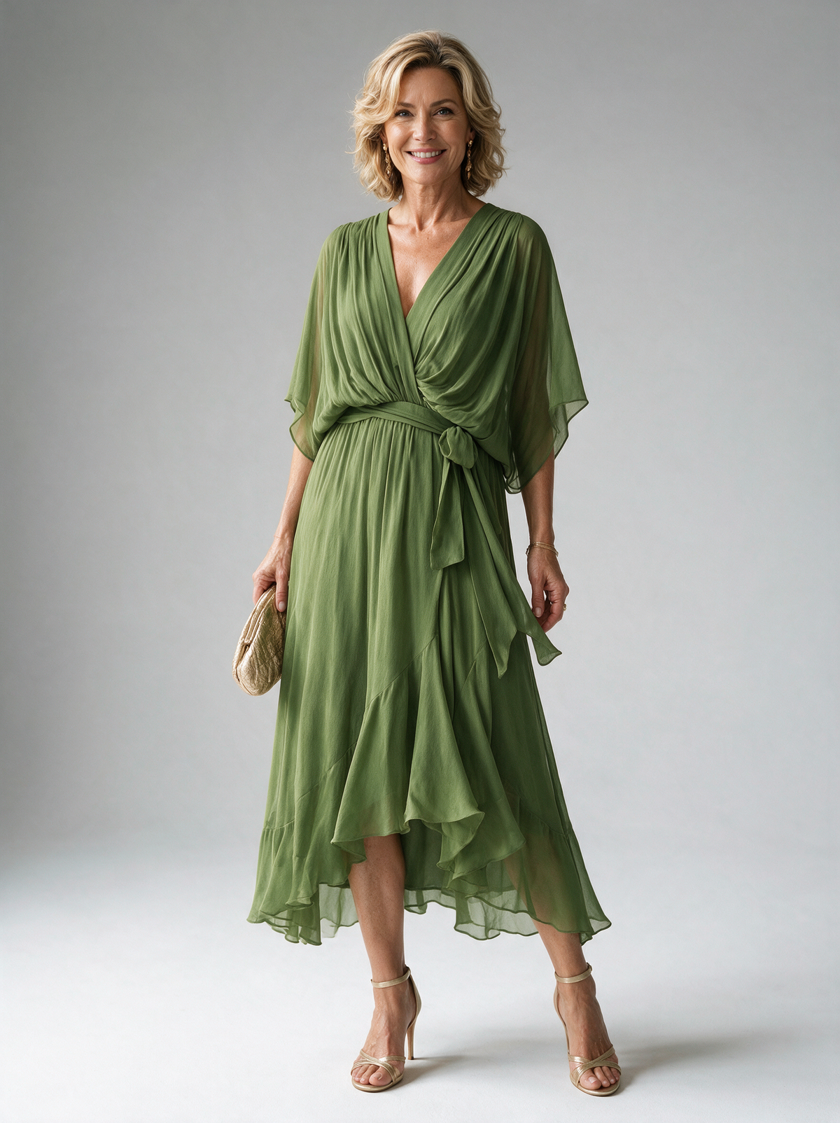 Monica | Elegant V-Neck Dress