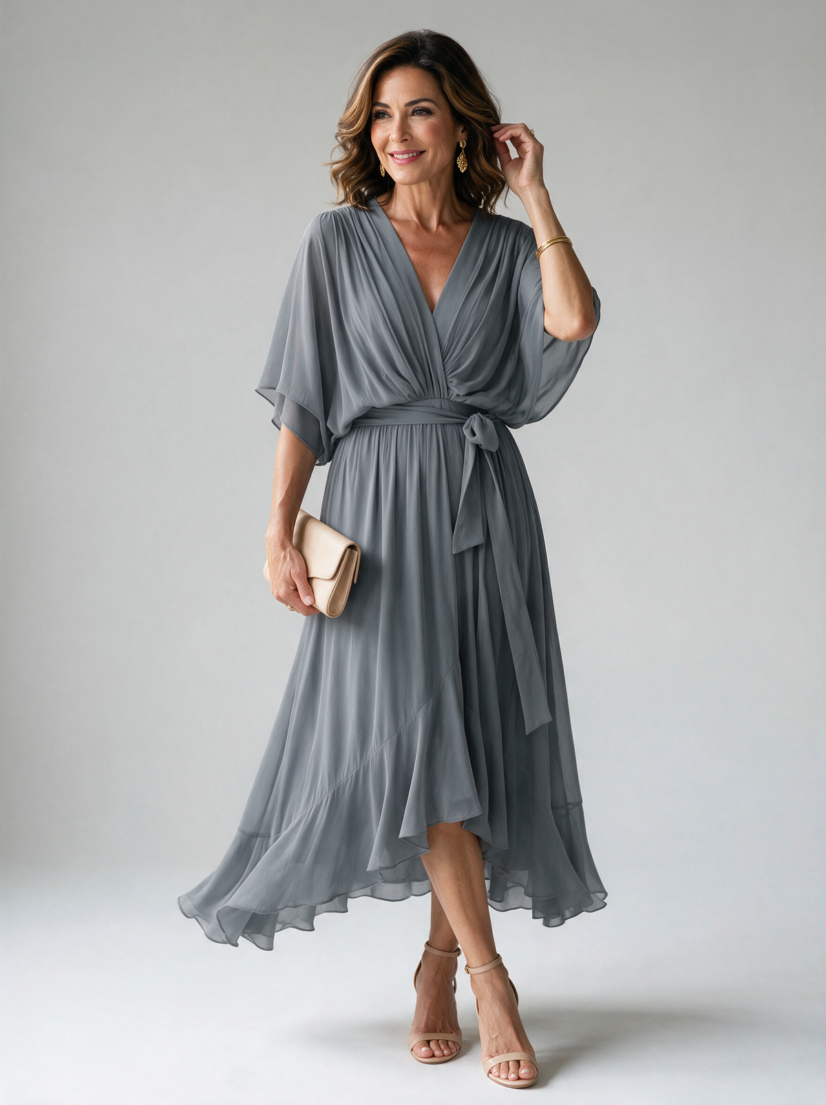 Monica | Elegant V-Neck Dress