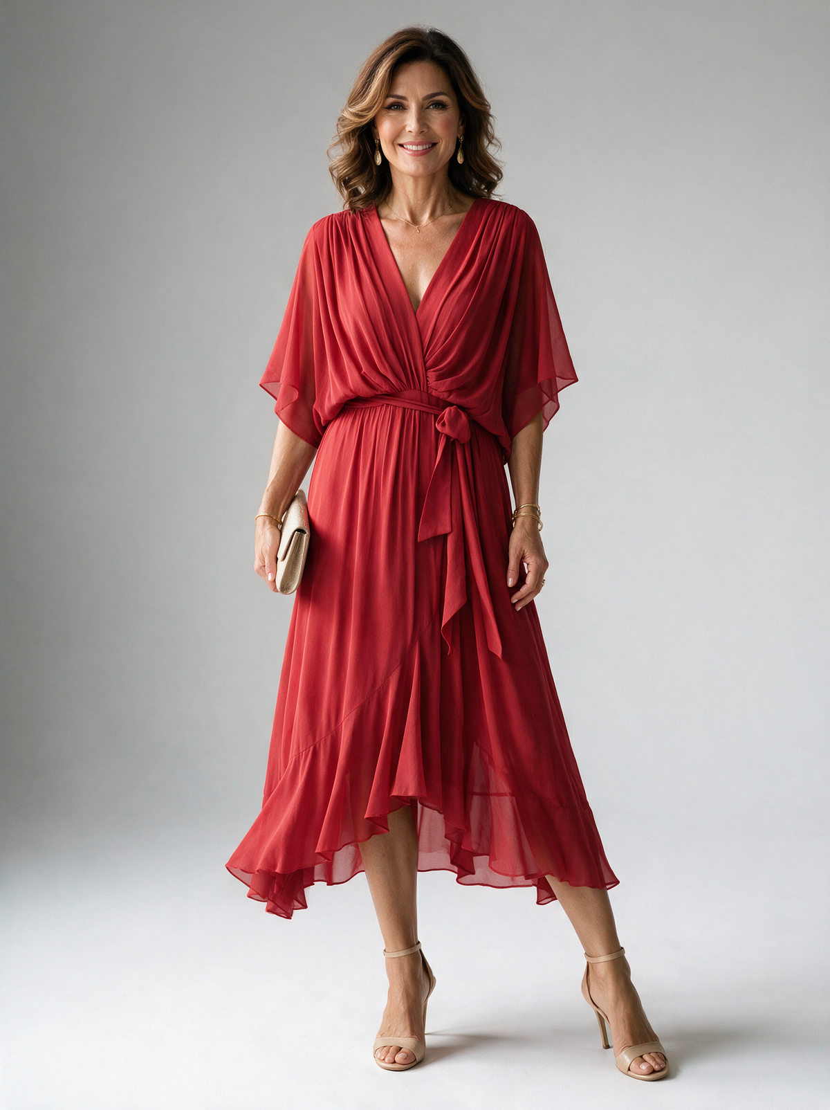 Monica | Elegant V-Neck Dress