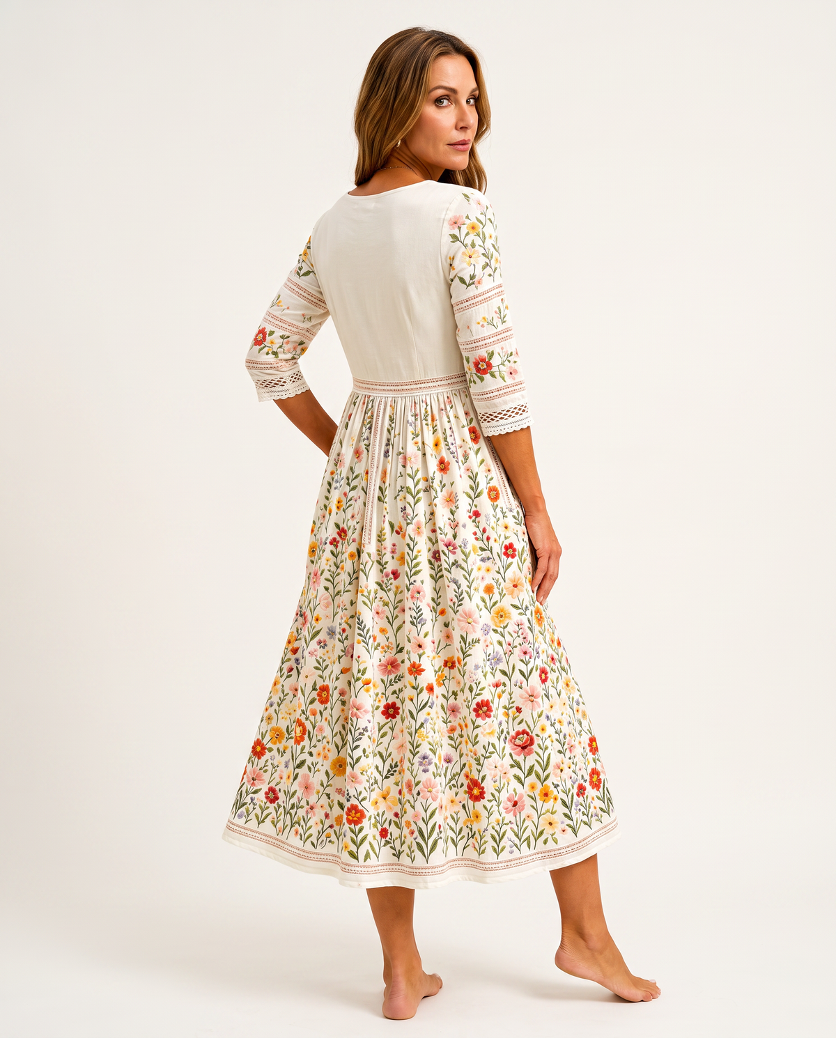 Mina | Floral Midi Dress