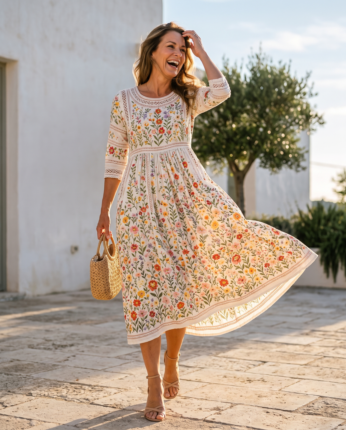 Mina | Floral Midi Dress