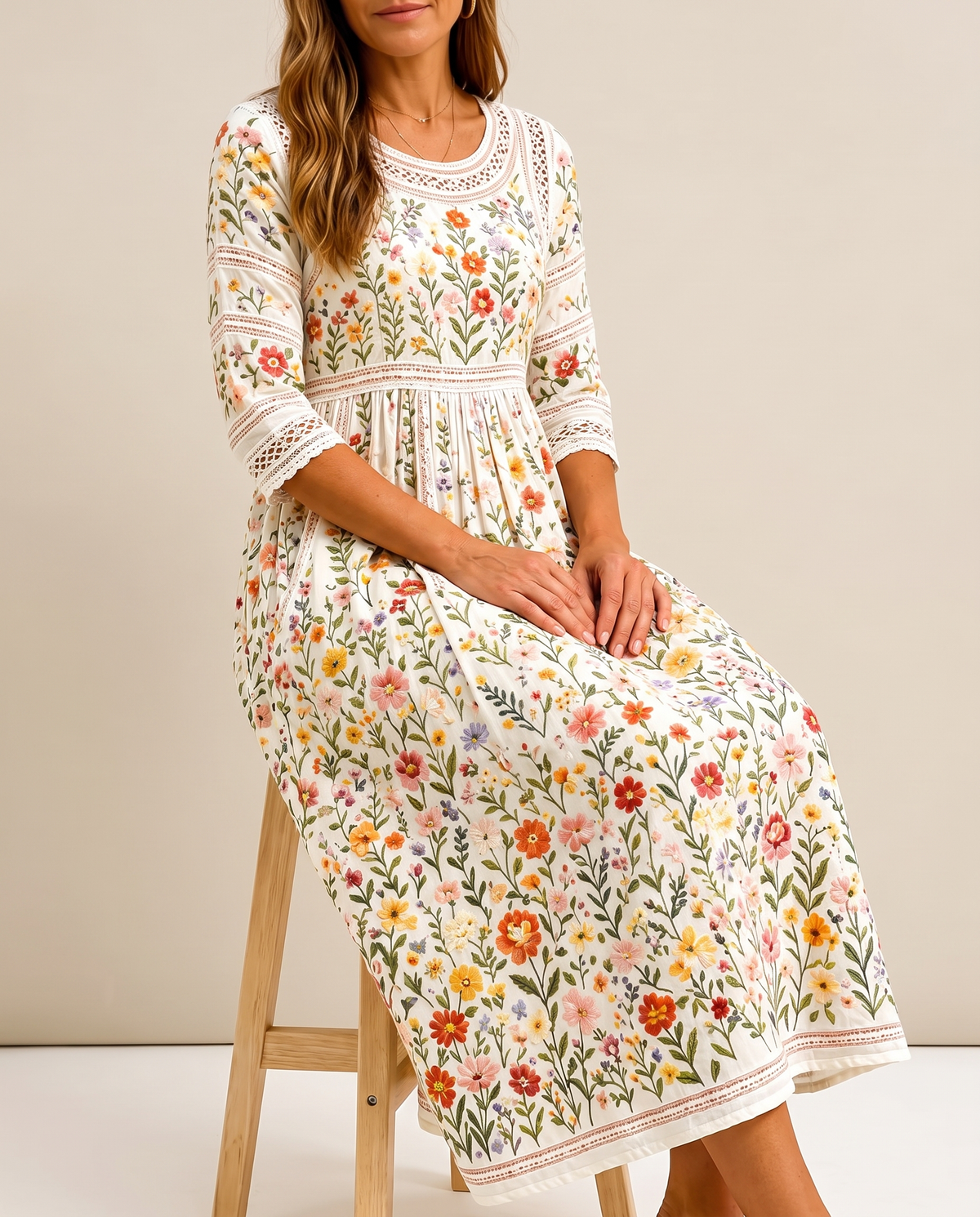 Mina | Floral Midi Dress